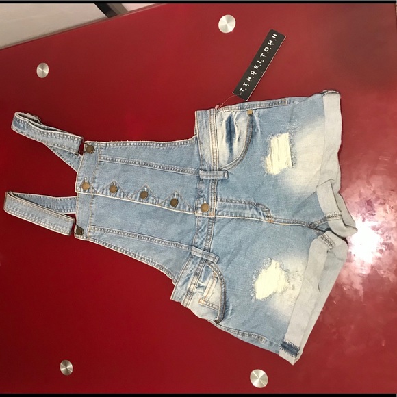 Denim Romper - Picture 1 of 3